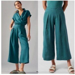 Athleta Playa Linen wide leg cropped pants